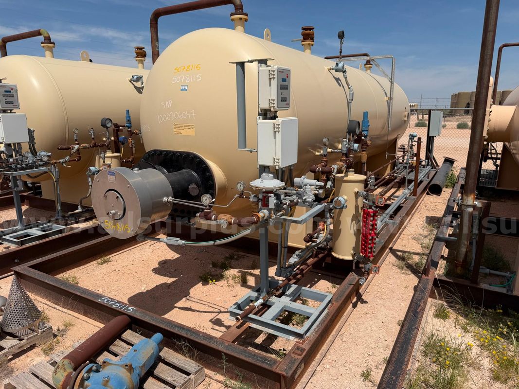 Heater Treater Unit, Skidded, Horizontal, 75psi, 6ft x 20ft, 1000000BTU HR, Sweet Service, Trident, Qty 1