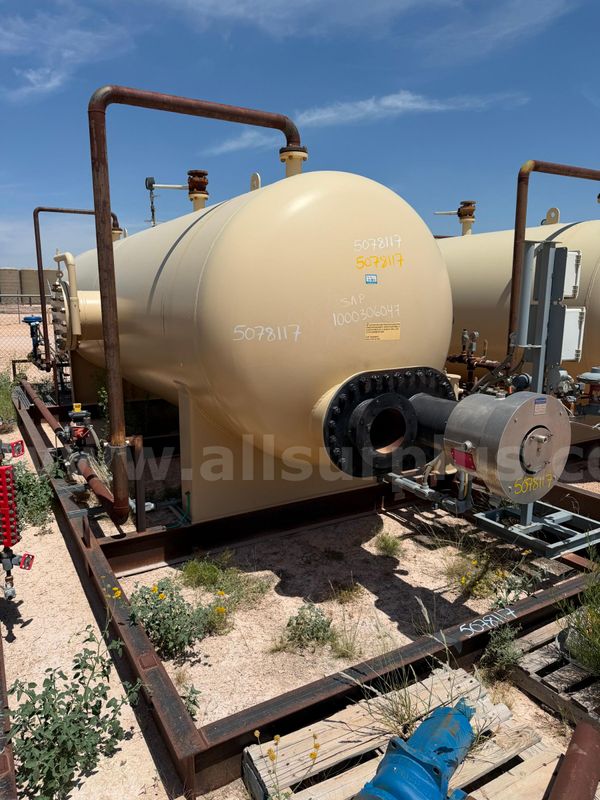 Heater Treater Unit, Skidded, Horizontal, 75psi, 6ft x 20ft, 1000000BTU HR, Sweet Service, Trident, Qty 1