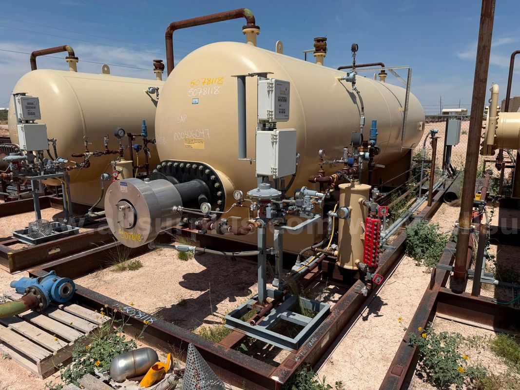 Heater Treater Unit, Skidded, Horizontal, 75psi, 6ft x 20ft, 1000000BTU HR, Sweet Service, Trident, Qty 1