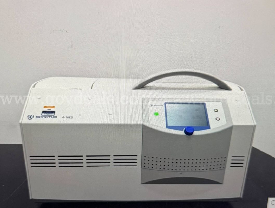 Sigma 4-16KS Refrigerated Laboratory Centrifuge, 15,000 RPM, S/N 182948, 2022. Powers on, excellent cosmetic condition.