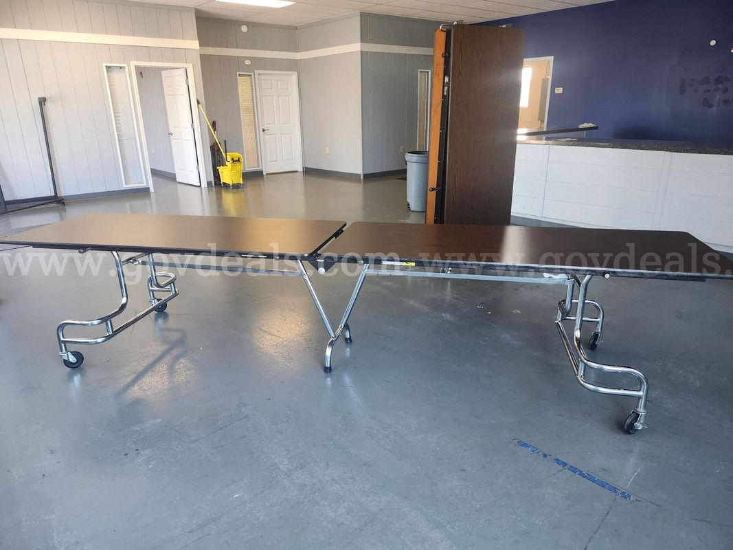 Two Folding Cafeteria Tables