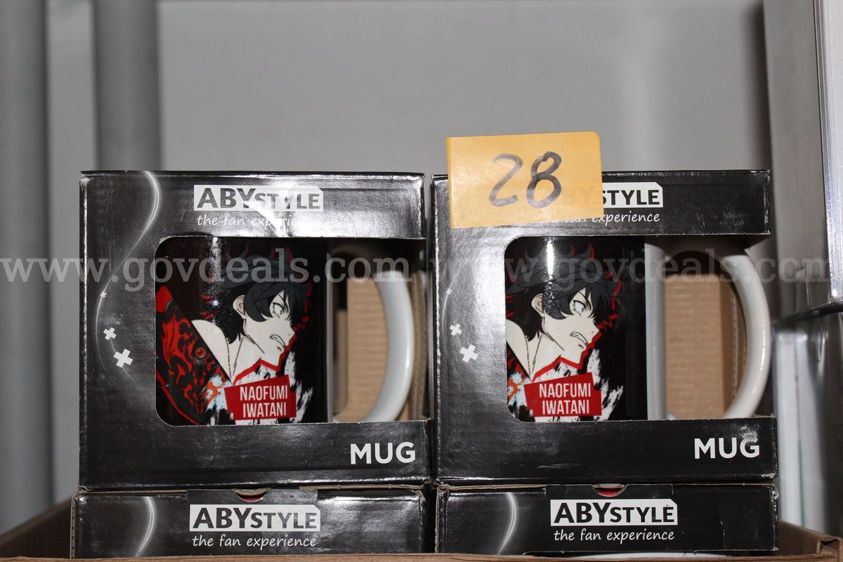 Abystyle The Rising Of The Shield Hero Naofumi Iwatani Ceramic Mug, lot has 8 new mug sets.