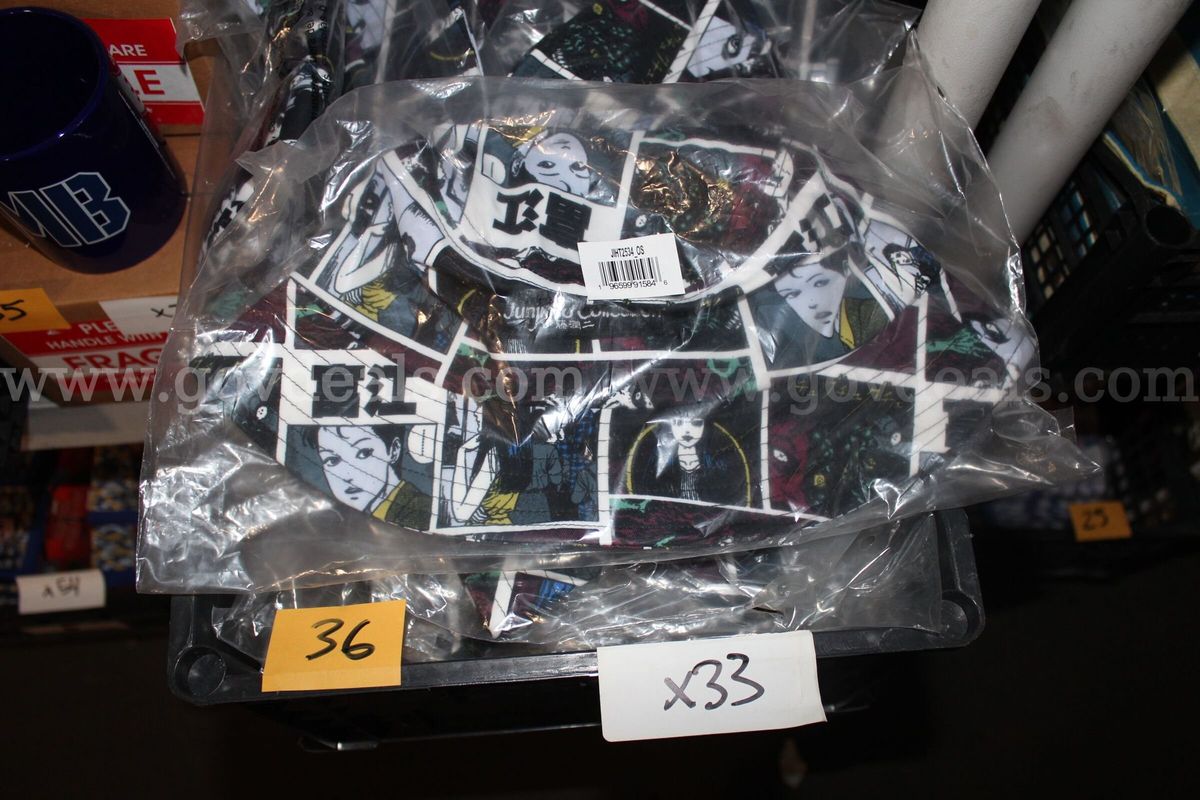 Brand new Junji Ito Collection Graphic Bucket Hat, lot has 33 hats.