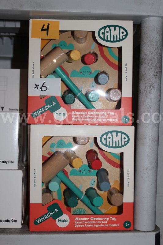 Brand New Camp Whack-A-Mole Wooden Clobbering Toy