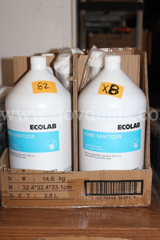 Brand New Ecolab Hand Sanitizer (1 Us Gal) Comes With Pumps, lot contains 8 sets.