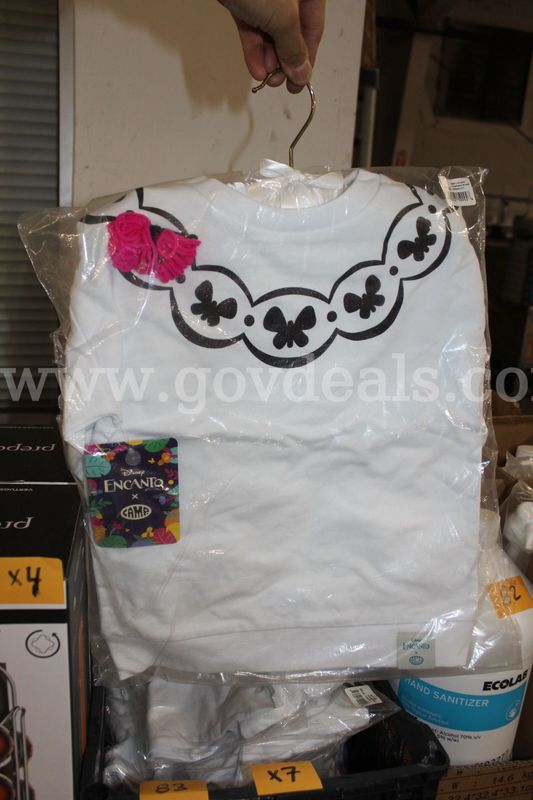 Brand New Camp X Disney's Encanto Collab Mirabel Embellished Sweatshirt Kids Medium (4/6T), lot has 7 shirts