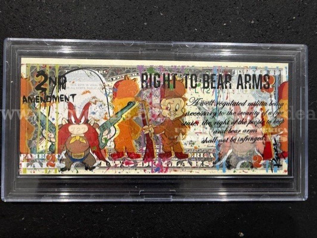 Hand Signed Rency 2nd Amendment Art Note