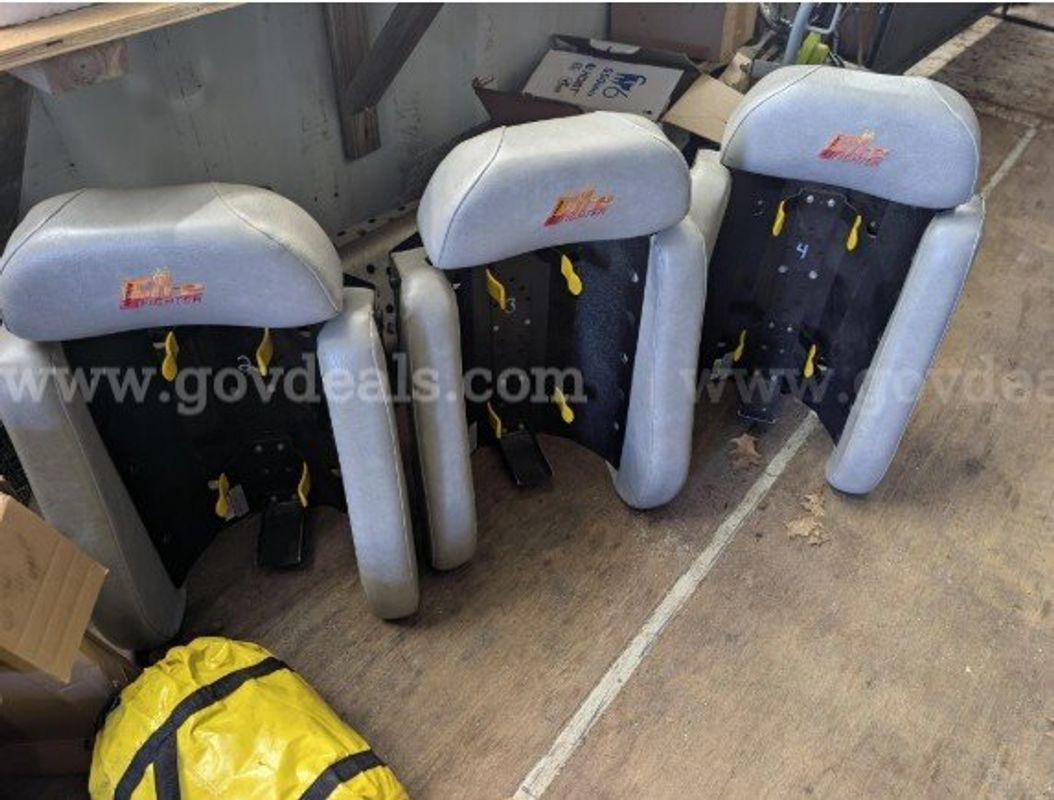 Lot of (3) Fire Truck Seat backs for SCBA