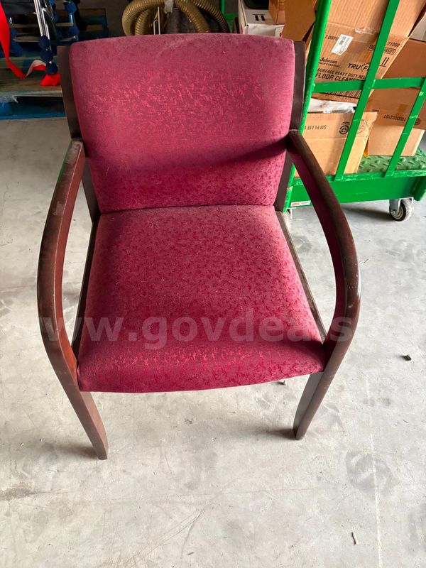 Burgundy Lobby Chair