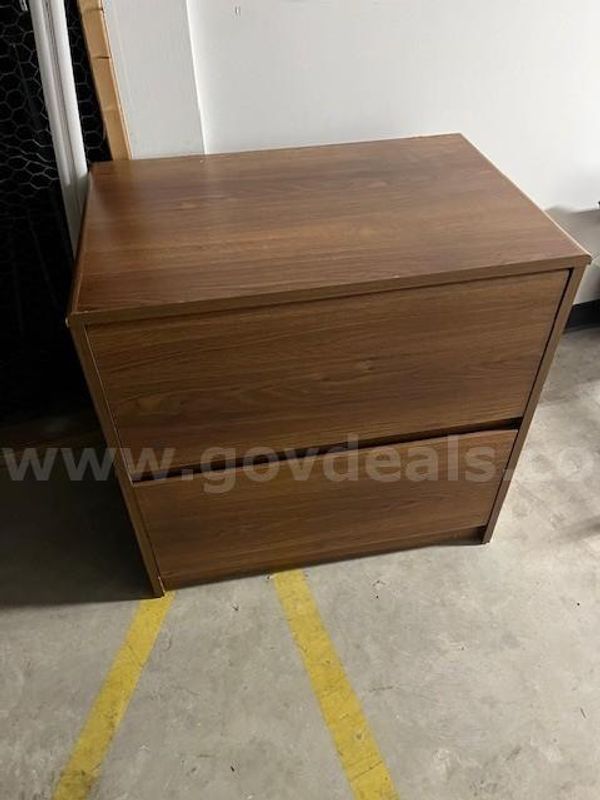 Brown Wooden File Cabinet