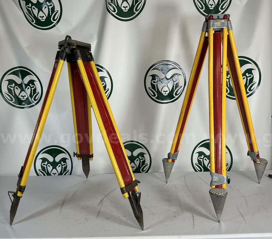 Lot of Two Survey Tripods
