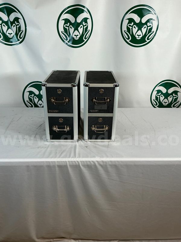 Lot of Two Locking CD Cabinets
