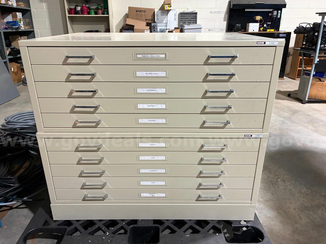 (2) Mayline C-File - flat file - cabinets