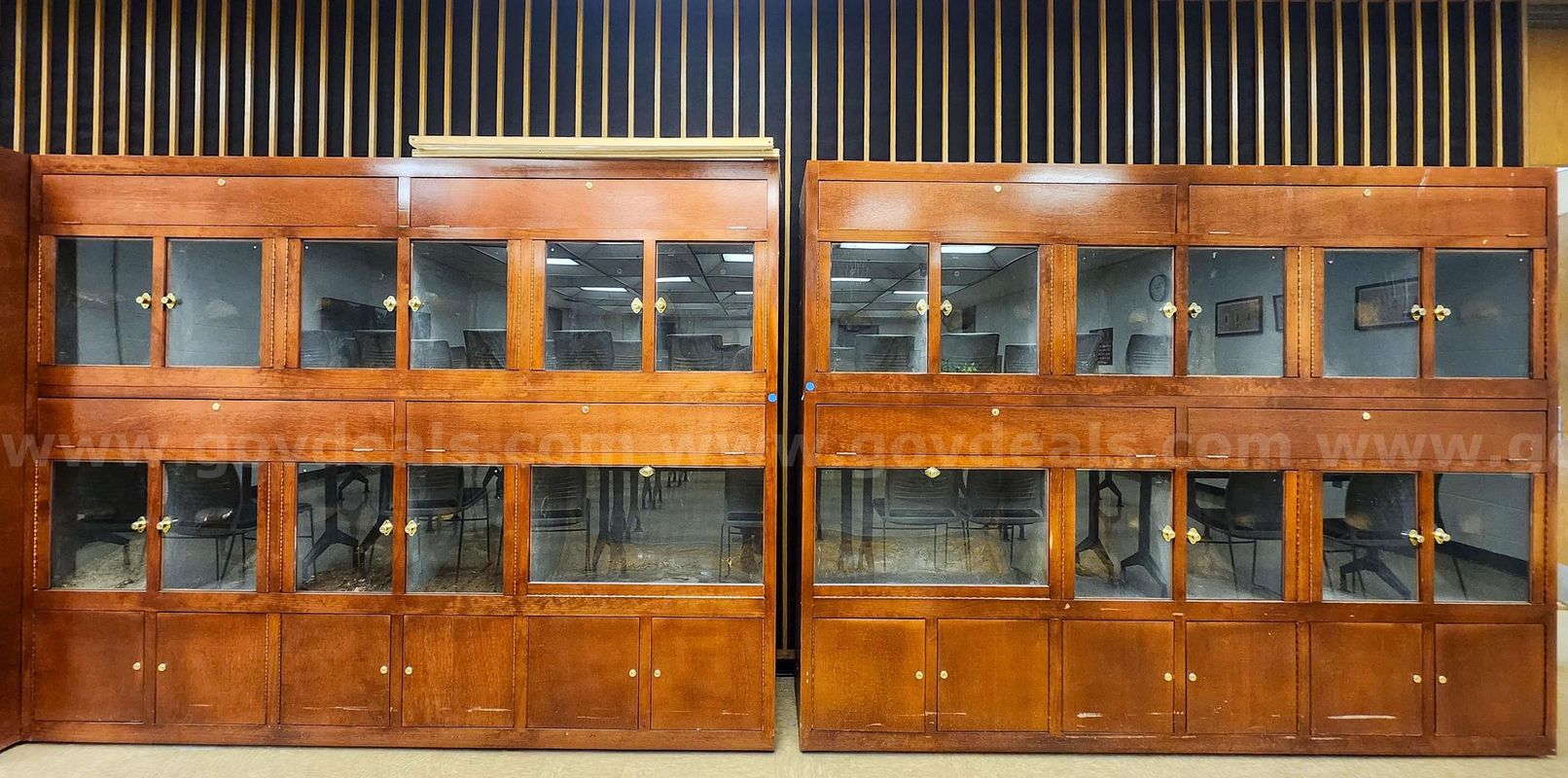 Two Animal Display Cabinet