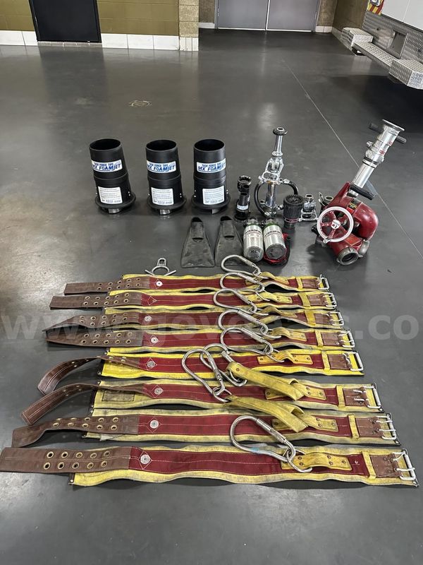 Fire Nozzles, ladder belts, et cetera.