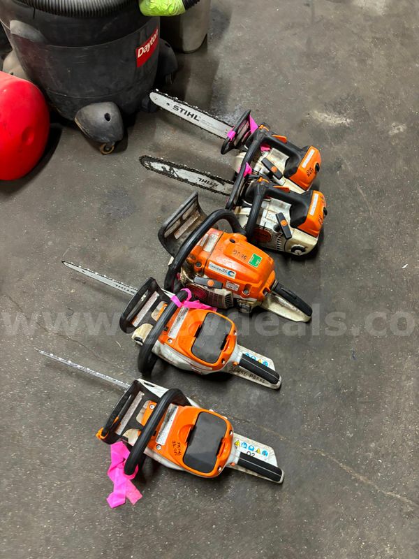 4 STHIL CHAINSAWS (CONDITION UNKNOWN)