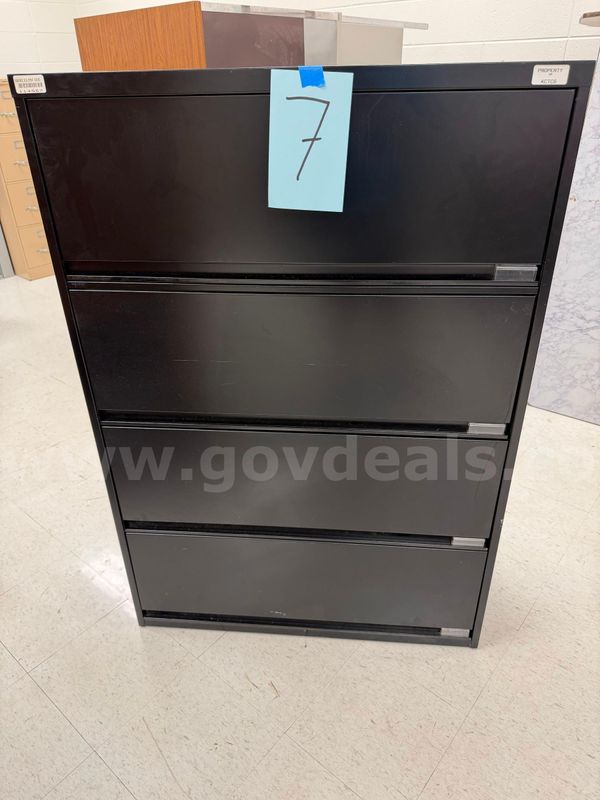 black filing cabinet