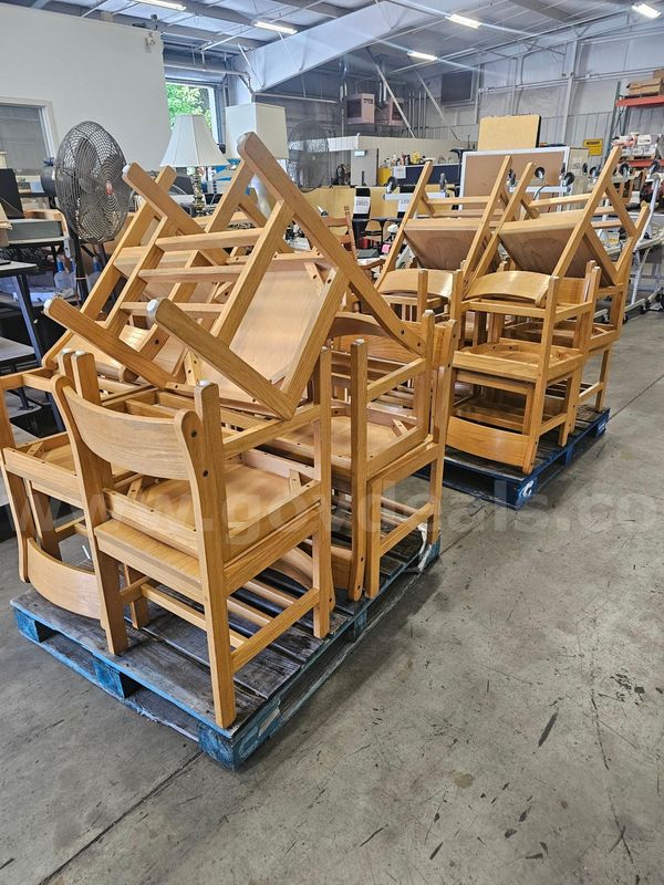 (20) WOODEN CHAIRS (18IN SEAT HEIGHT)