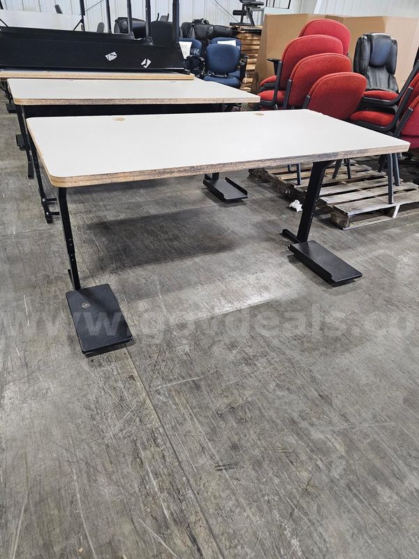 (10) Desk/Tables (Adjustable Height) (60in L X 30in W)