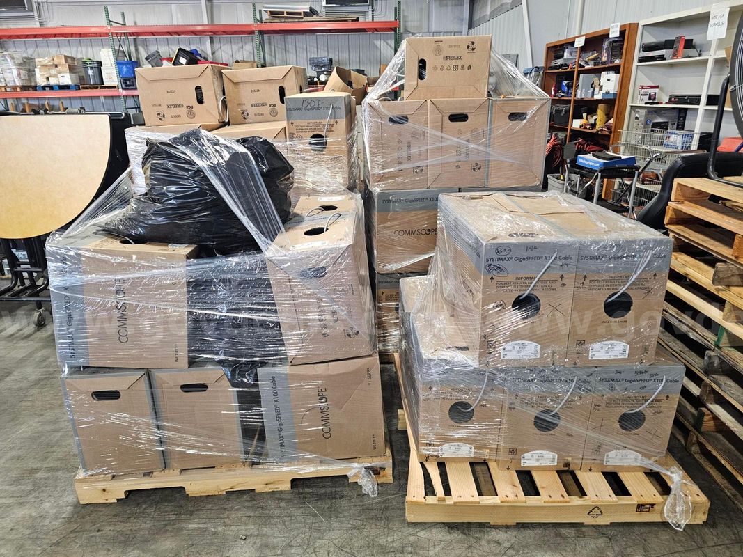 (4) Pallets Of Partial Rolls Of Communication Wire