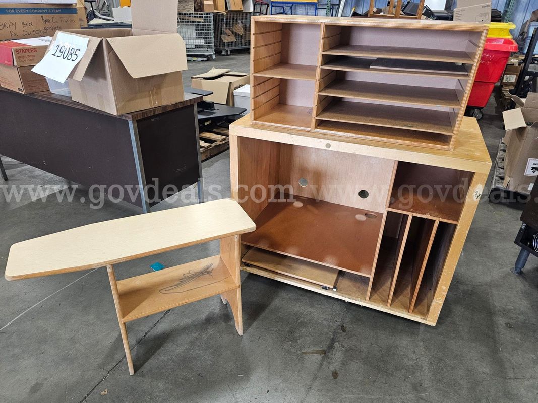 (2) Assorted Wooden Cubbies And Childs Ironing Board