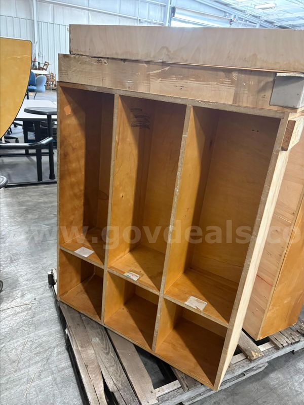 (2) WOODEN LOCKERS (36IN L X 12IN D X 44IN H)