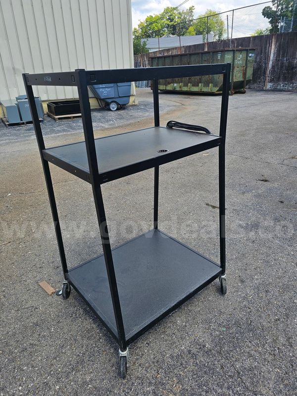 (1) ROLLING METAL CART (54IN H X 32IN W X 27IN D)