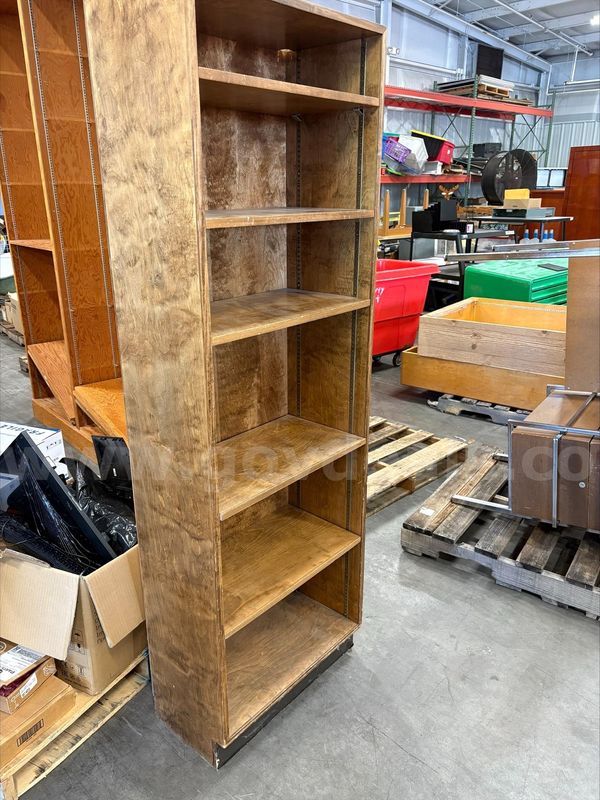 WOODEN BOOKCASE (24IN L X 12IN W X 72IN H)