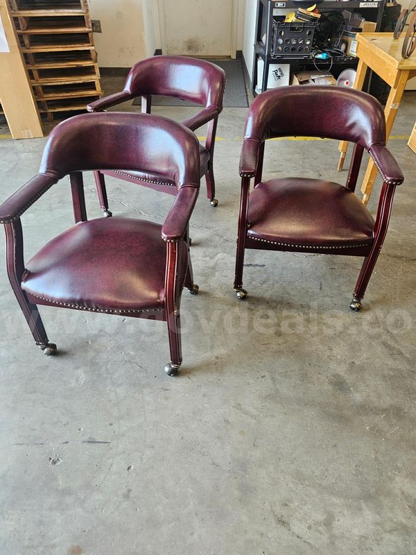 (3) MATCHING ROLLING OFFICE CHAIRS