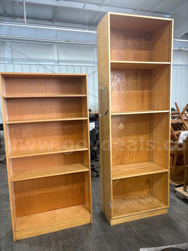 (2) WOODEN BOOKSHELVES