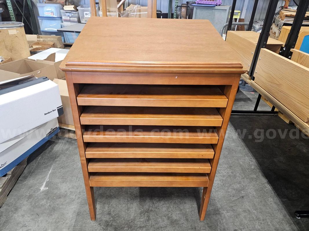WOODEN MUTLI-DRAWER STORAGE/FILING CABINET (30IN L X 27IN W X 45IN H)
