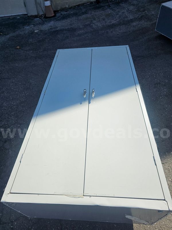 METAL STORAGE CABINET (NO KEY) (72IN H X 36IN W X 18IN D)