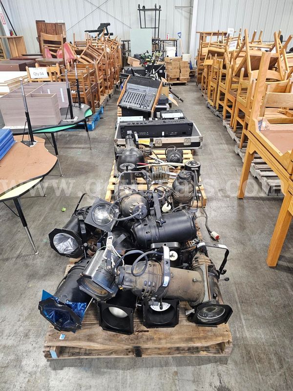 (6) Pallets Of Misc. Audio/Lighting Equiptment (Working Conditions Unknown)