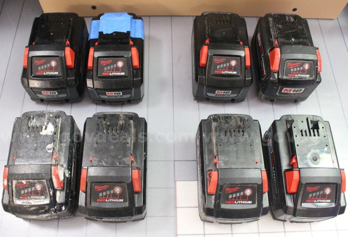 Assorted Milwaukee Batteries/etc., #35890 **PICK UP ONLY**
