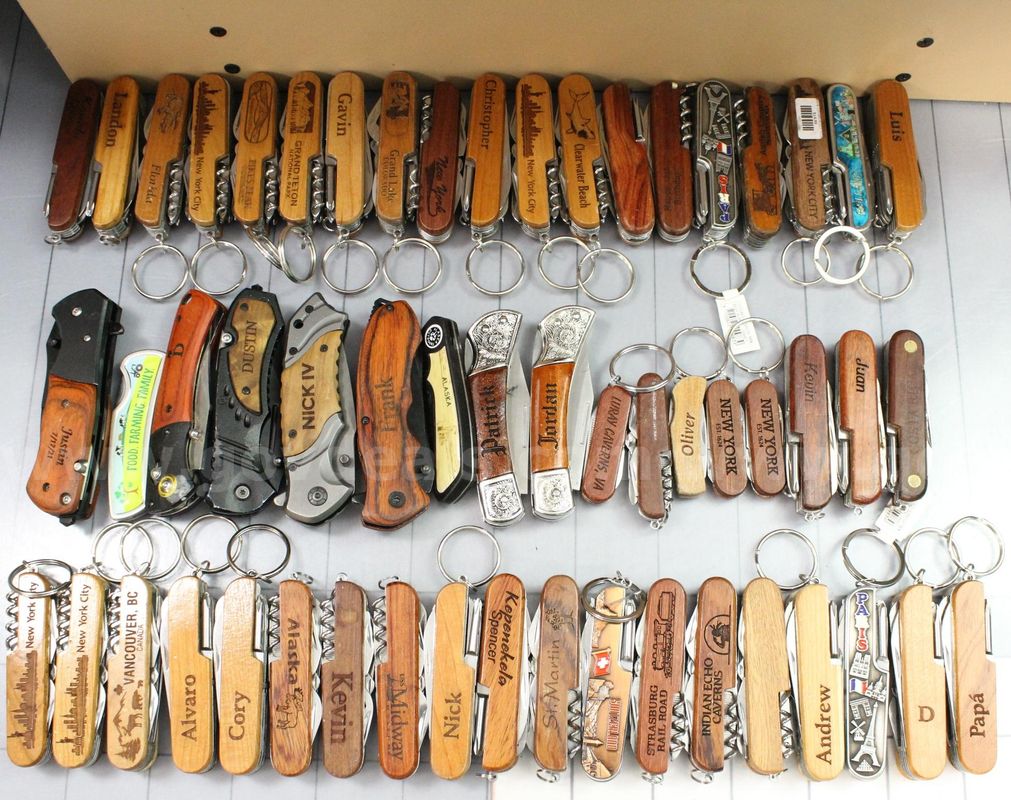 Approximately 12 lbs. of Assorted Title/Name/Location/Etc. Knives, #36183