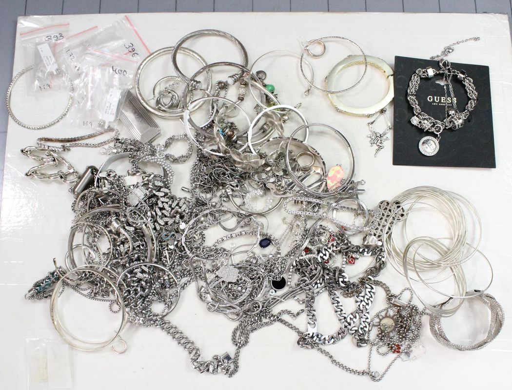 Approximately 3 lbs. of Silver TONE Jewelry, #35880