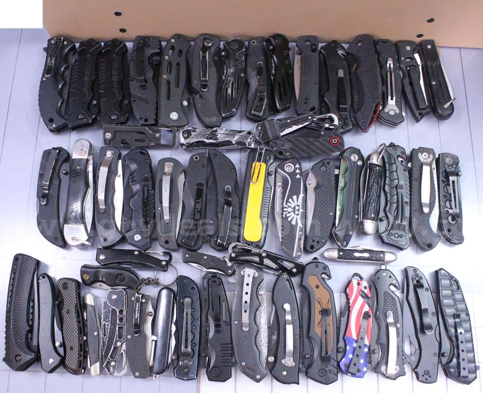 Approximately 12 lbs. of Assorted Black Knives, #36303