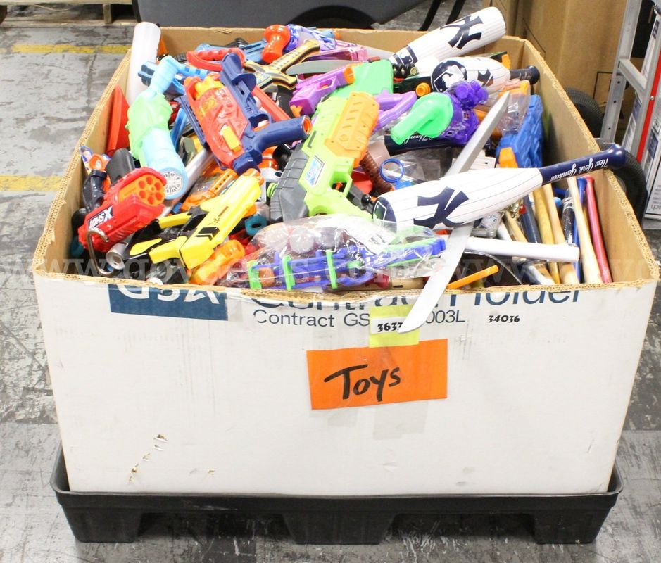 1 Skid of Assorted Toys, #36338, **PICK UP ONLY**TOTE NOT INCLUDED**