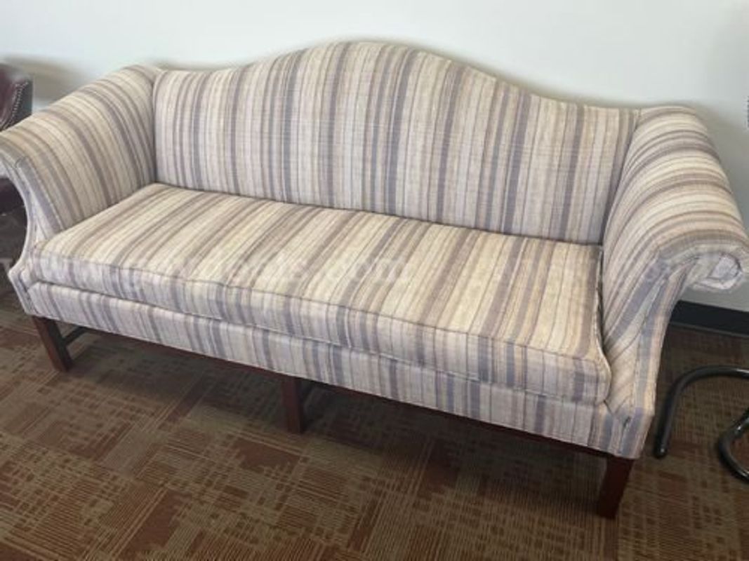 Cream and Grey Stripe Couch (226501 NB)