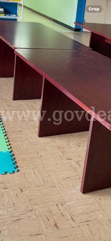 4 wooden conference tables