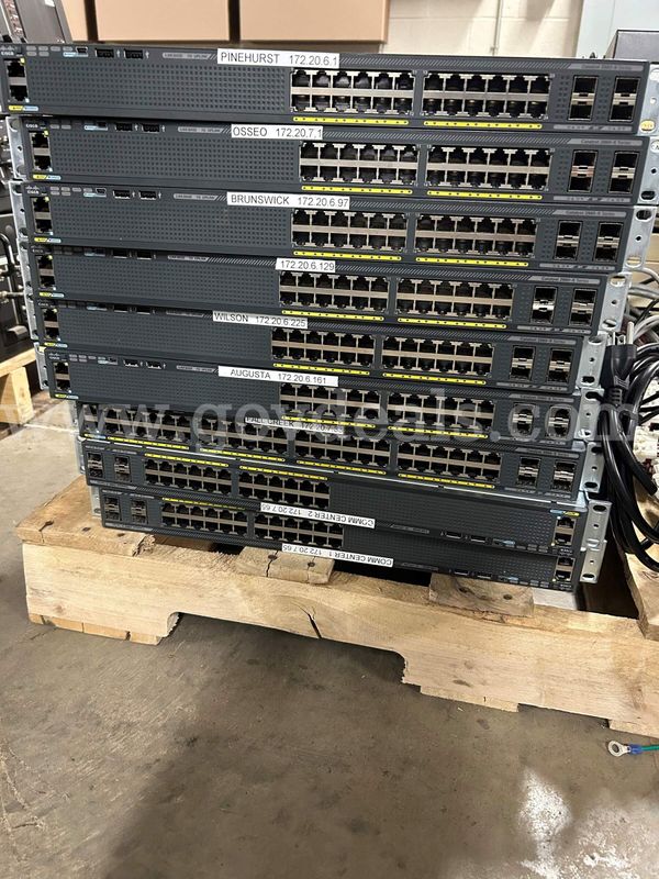 Cisco Catalyst WS-C2960X-24TS-L Network Switches – Quantity of 9 – Enterprise Gigabit Ethernet Switches