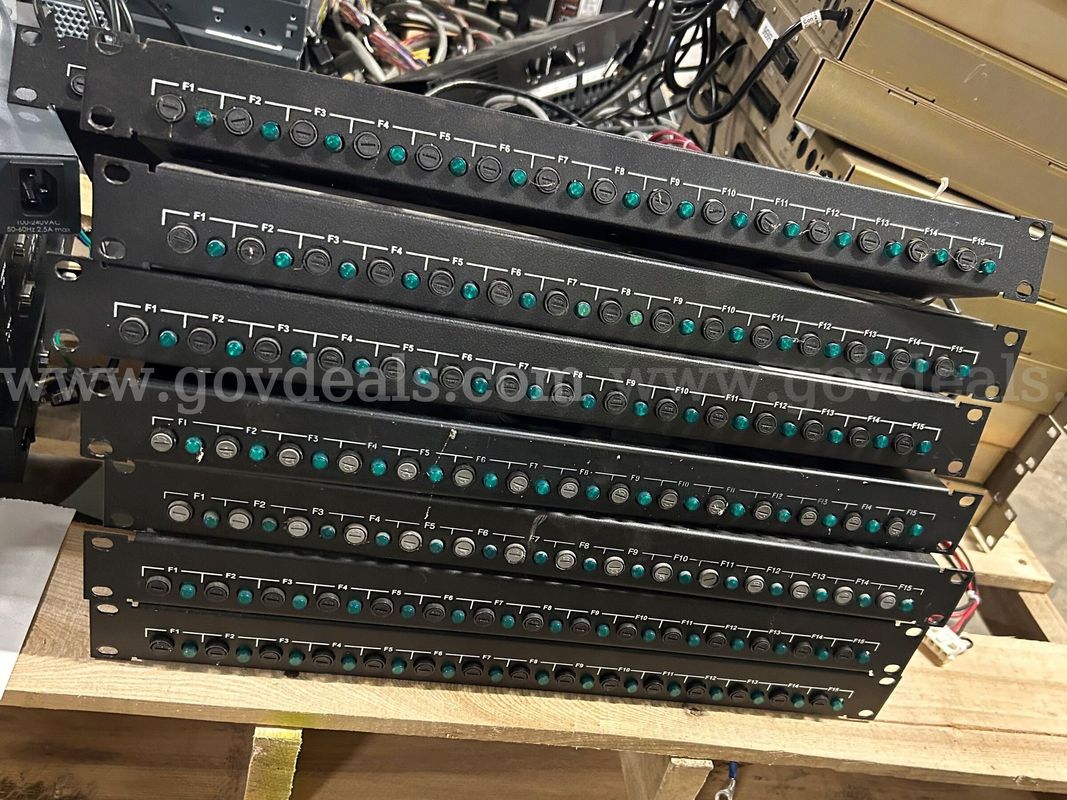 Lot of 7 Rack-Mount Fused DC Power Distribution Panels – 15 Circuit – Untested