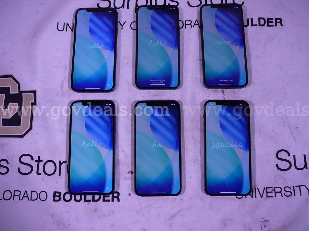 Lot of 6 Blue iPhone 12 128GB