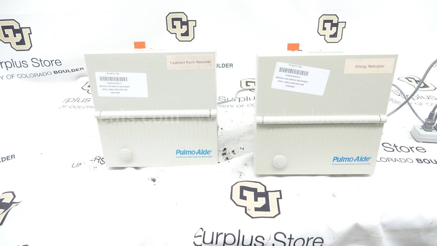 Two Small Nebulizer Machines, Pulmo Aide Compressor/Nebulizer, DeVilbiss
