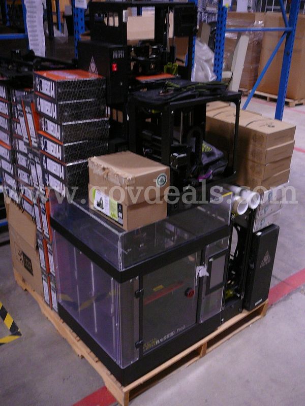 Pallet of 3d Printers, Supplies, Parts, Accessories
