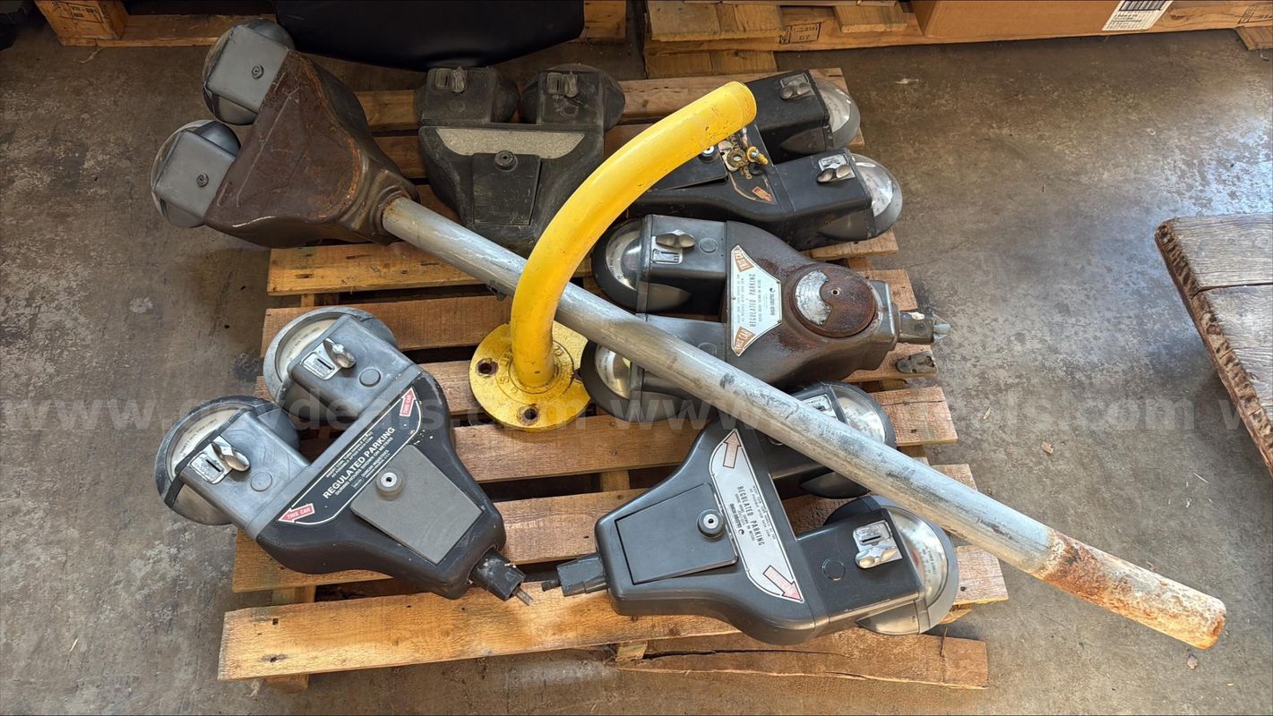 Lot of Parking Meters with Keys