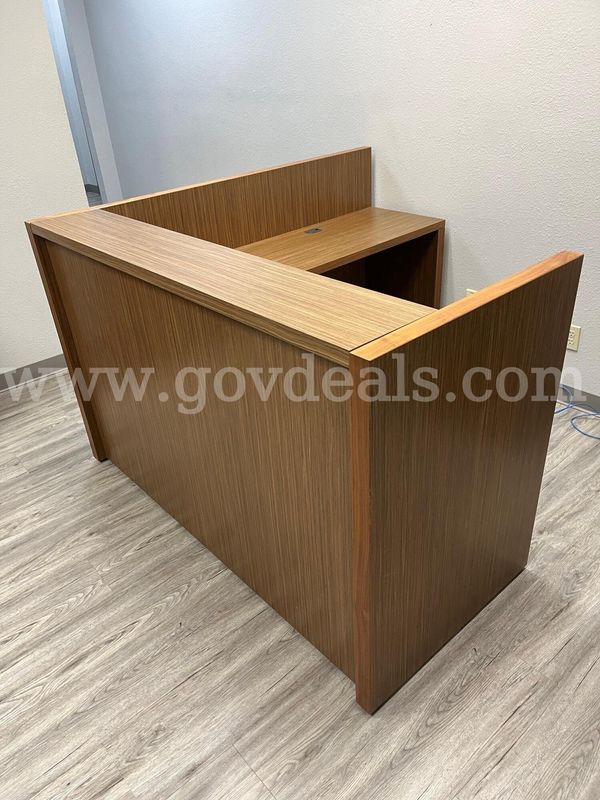 Reception Desk with Under Desk File Cabinet
