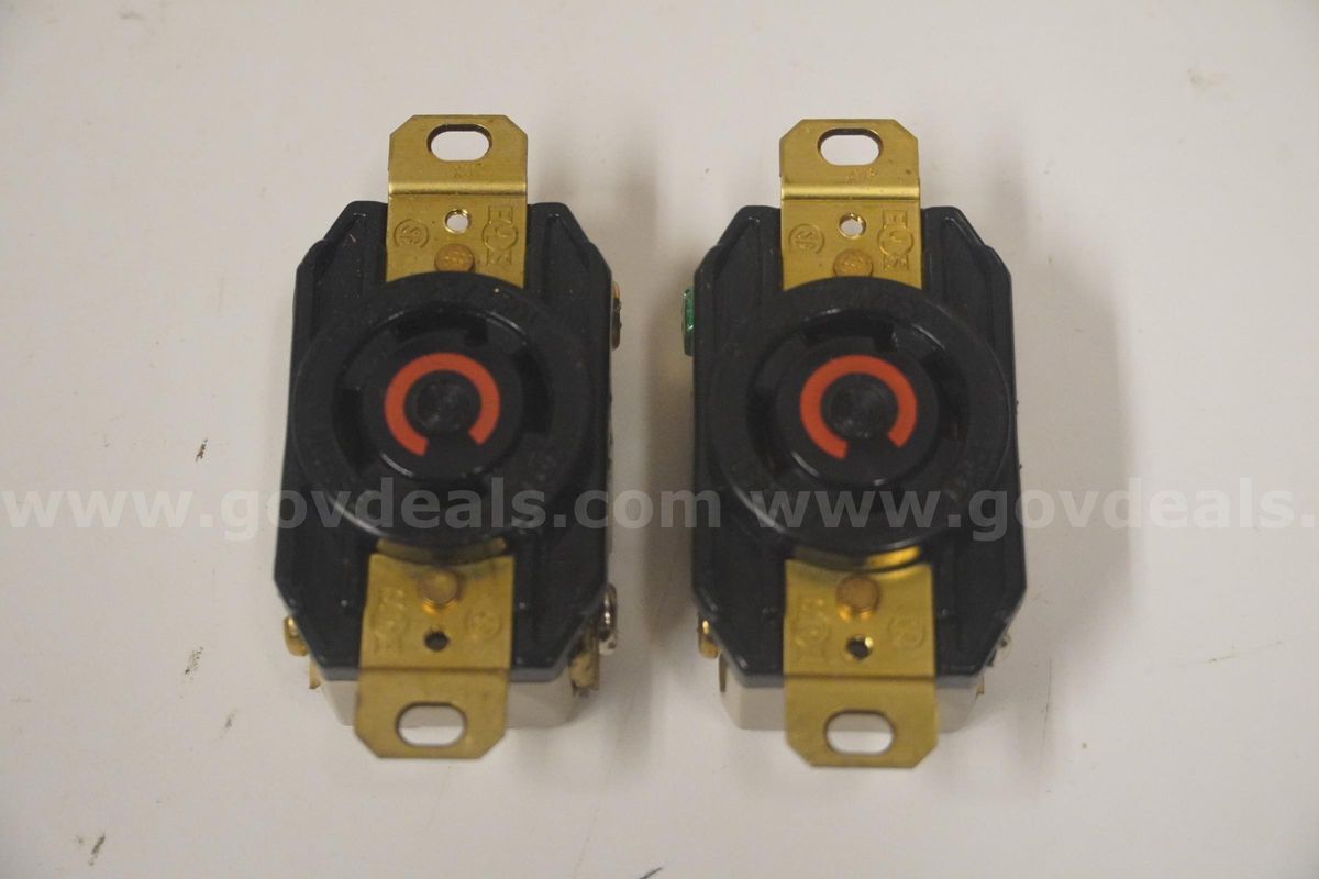 Pair of Hubbell 30A 125/250V Twist Lock Receptacles
