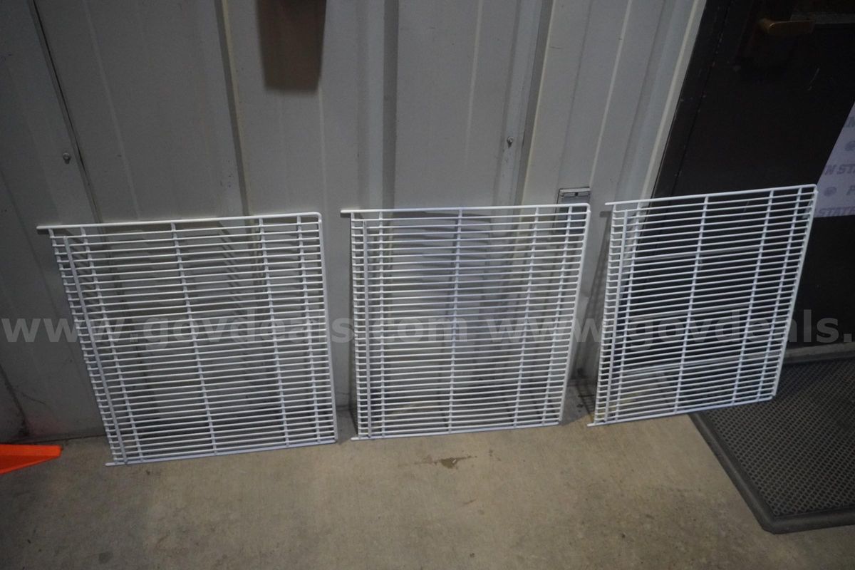 Three 25" W X 22" D X 1/4" T Cooler/Freezer Racks