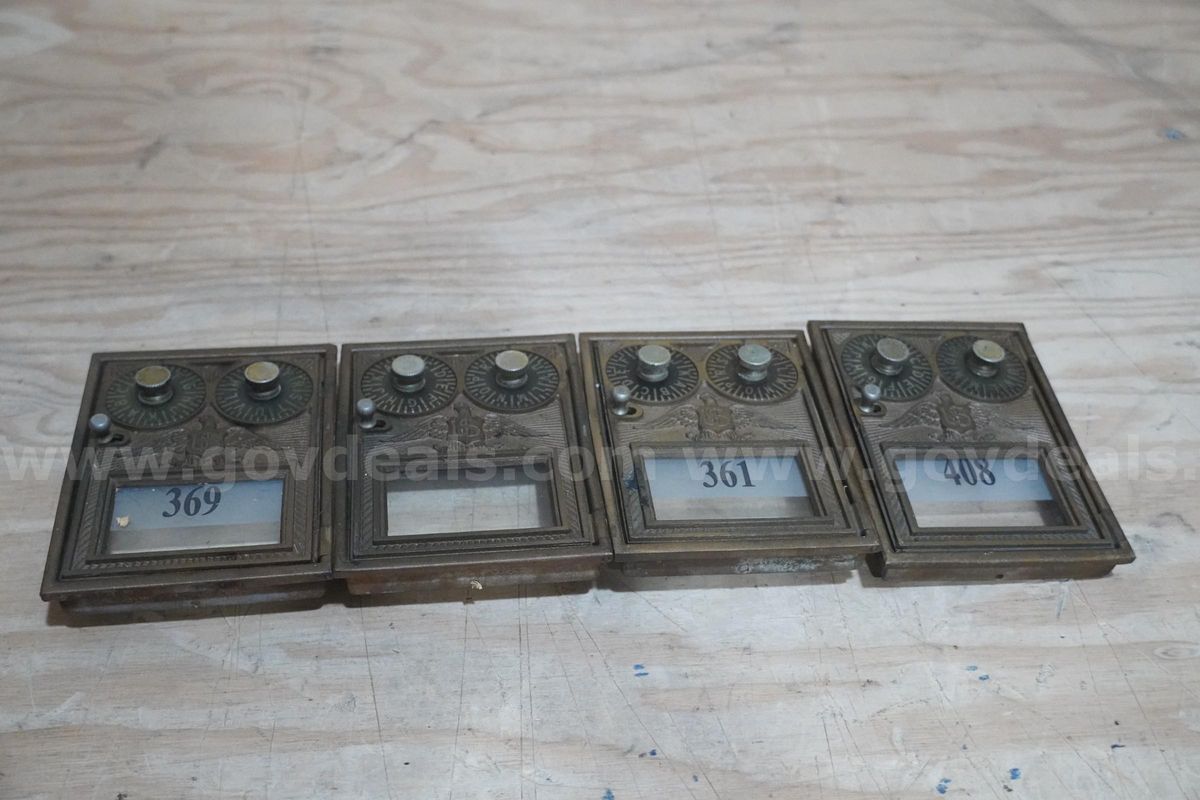 Lot of Four Vintage Mailbox Doors
